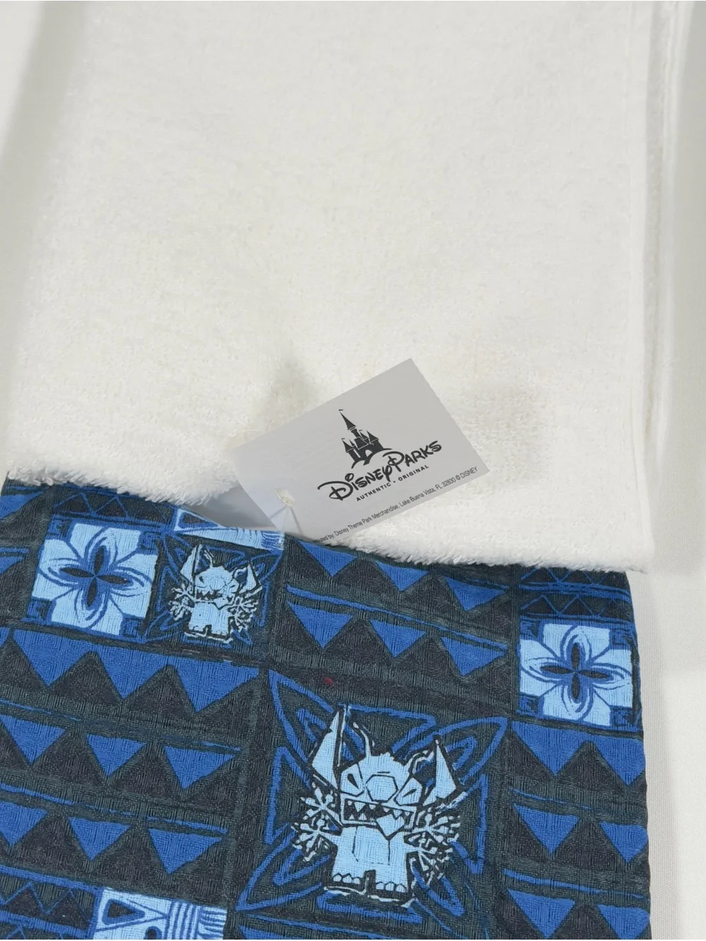 Disney Parks Lilo & Stitch Kitchen Towels 2 Pack Ohana Aloha Blue Cotton NWT New